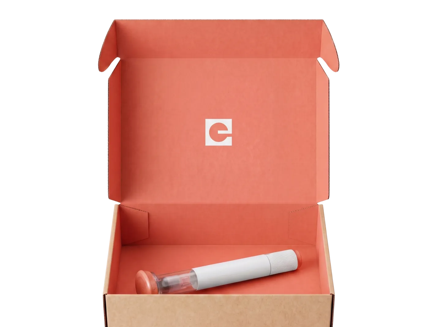 Everywoman-Versandbox mit einem Injektionspen